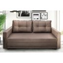 Ver imagem 1 de Sofá Cama 2 Lugares Suede Marrom Trancoso Classico 