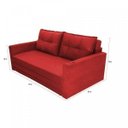 Ver imagem 3 de Sofá Cama 2 Lugares Suede Liso Trancoso