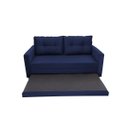 Ver imagem 2 de Sofá Cama 2 Lugares 162cm Trancoso Suede Azul