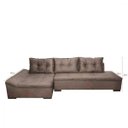 Ver imagem 3 de Sofá 3 Lugares Chaise Vel Rústico Guarapari 