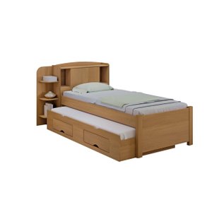 Cama Solteiro Milênio Plus com Cama Auxiliar Cinamomo - D'doro - sem Colchão