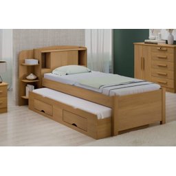 Cama Solteiro Milênio Plus com Cama Auxiliar Cinamomo - D'doro - sem Colchão - 2