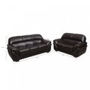 Ver imagem 6 de Conjunto Sofá 3 e 2 Lugares Classico Corino Marrom Lisboa