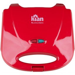 Sanduicheira Grill Kian 750w Vermelha Chapa Antiaderente 110v - 4