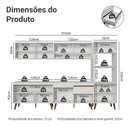 Ver imagem 3 de Armário de Cozinha Completa 310 cm Branco Pieta Madesa 02
