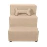 Escadinha Pet 3 Degraus Escada para Animais de Estimação Confortável:bege - 3