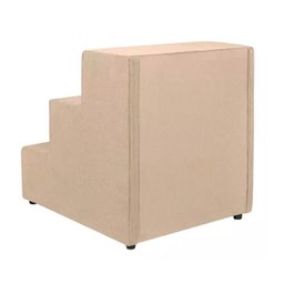 Escadinha Pet 3 Degraus Escada para Animais de Estimação Confortável:bege - 2