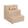 Escadinha Pet 3 Degraus Escada para Animais de Estimação Confortável:bege - 1