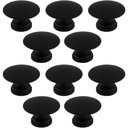Ver imagem 1 de Conjunto de 10 Puxadores 200 Tucson Ponto Preto Fosco para Móveis Armários e Gavetas