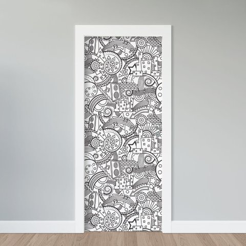 Adesivo de Porta - Cidade 1