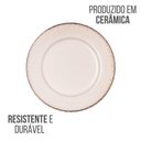 Ver imagem 2 de Jogo 6 Prato Raso de Jantar Cerâmica Linear Branco Premium 27cm Lyor