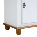 Ver imagem 4 de Estante Torre 02 Prateleiras 1 Gaveta 1 Porta Pés Luiz Xv 50104 - Branco/imbuia Glazer