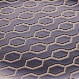 Prato Raso 27cm Colmeia Preto e Dourado Cerâmica Lyor - 3