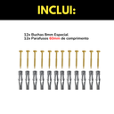 Ver mais imagens de Kit com Duas Araras Cabideiros Rt Organizador de Cabides Aço Reforçado Loja Closet Quarto
