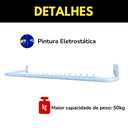 Ver imagem 4 de Kit com Duas Araras Cabideiros Rt Organizador de Cabides Aço Reforçado Loja Closet Quarto