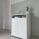 Ver imagem 7 de Conjunto Escrivaninha Nero com 8 Nichos e Balcão Cool 2 Portas Branco/Carvalho Artany