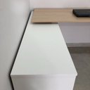 Ver imagem 6 de Conjunto Escrivaninha Nero com 8 Nichos e Balcão Cool 2 Portas Branco/Carvalho Artany