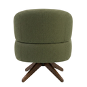 Ver imagem 6 de Poltrona Decorativa Chair Linho Verde Oliva Premium Giratória Sala Dekorien