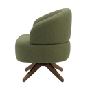 Ver imagem 5 de Poltrona Decorativa Chair Linho Verde Oliva Premium Giratória Sala Dekorien
