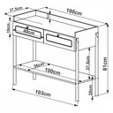 Ver imagem 4 de Aparador 2 Gavetas 103cm Palhinha Pé Madeira 27936 Oslo Artesano - Hanover/pé Roble