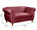 Ver imagem 5 de Sofá Nobreza 2 Lugares Cor:Suede Bordô 110