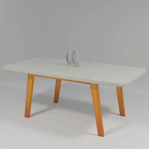 Mesa MDF/Vidro 160x80 Alba Bom Pastor