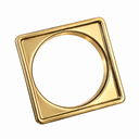 Ver imagem 1 de Porta Grelha 15 x 15 cm - Inox - Dourado Brilho