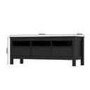 Ver imagem 2 de Rack TV 65 Polegadas Indiana Henn 3 Gavetas 3 Nichos MDP MDF Sala Moderna 148cm Preto Areia