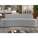 Ver imagem 2 de Sofá 4 Lugares Sala de Estar Cancún D02 Veludo Cinza 230 cm C-317 - Lyam Decor