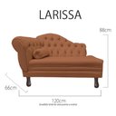 Ver imagem 5 de Recamier Divã Sofá 120cm Recepção Sala Larissa Suede:terracota/liso