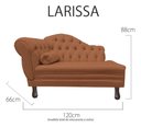 Ver imagem 5 de Recamier Divã Sofá 120cm Recepção Sala Larissa Suede:terracota/liso