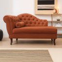 Ver imagem 1 de Recamier Divã Sofá 120cm Recepção Sala Larissa Suede:terracota/liso