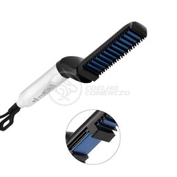 Prancha Alisadora Escova Modeladora Barba Cabelo Masculino Fb161 Bivolt - For Beaut - 3