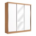 Ver imagem 2 de Guarda Roupas Casal 3 Portas de Correr 3 Espelhos Kappesberg Tapajós/branco 208cm