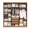Ver imagem 3 de Guarda Roupas Casal 3 Portas de Correr 3 Espelhos Kappesberg Tapajós/branco 208cm