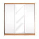 Ver imagem 1 de Guarda Roupas Casal 3 Portas de Correr 3 Espelhos Kappesberg Tapajós/branco 208cm
