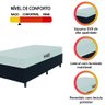 Cama Box Colchão Solteiro Espuma D20 Malibu 88x188x50cm Branco / Preto Hellen - 5
