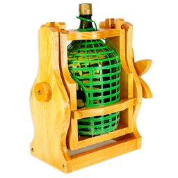 Suporte para Garrafão de Vinho em Madeira Maciça - Cerejeira - Sistema Serve Fácil - 3