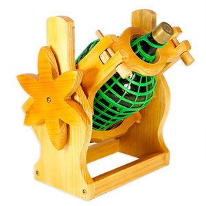 Suporte para Garrafão de Vinho em Madeira Maciça - Cerejeira - Sistema Serve Fácil