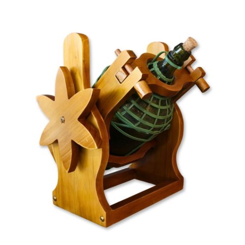 Suporte para Garrafão de Vinho em Madeira Maciça - Cerejeira - Sistema Serve Fácil