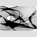 Ver imagem 2 de Quadro Preto E Branco Ondulado Tela Moldura Preta 95X63Cm