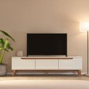 Ver imagem 1 de Rack para TV até 75 Polegadas MDF 180cm 2 Portas 1 Gaveta Liverpool Yescasa