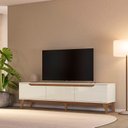 Ver imagem 6 de Rack para TV até 75 Polegadas MDF 180cm 2 Portas 1 Gaveta Liverpool Yescasa