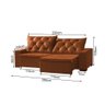 Sofa Retrátil Reclinável Milão 2,90m 5 Lugares Estofado Linho Terracota - 3