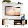 Rack Madesa Dubai e Painel para Tv até 65 Polegadas com Pés - Rustic/branco 6e09 - 2