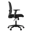 Ver imagem 3 de Cadeira Escritório Ergonômica em Tela com Apoio Lombar Preta Preto Poliéste