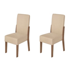 Conjunto 2 Cadeiras De Jantar Estofadas Dubai