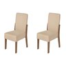 Conjunto 2 Cadeiras De Jantar Estofadas Dubai - 1