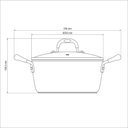 Ver imagem 7 de Caçarola Mônaco Induction Alumínio Revestimento Antiaderente Starflon Preto 24 Cm 4,5 L