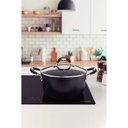 Ver imagem 3 de Caçarola Mônaco Induction Alumínio Revestimento Antiaderente Starflon Preto 24 Cm 4,5 L